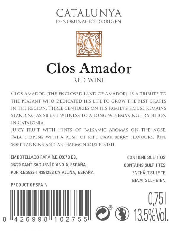 FLES CLOS AMADOR MACABEO/CHARDONNAY 0,75 LTR-2993